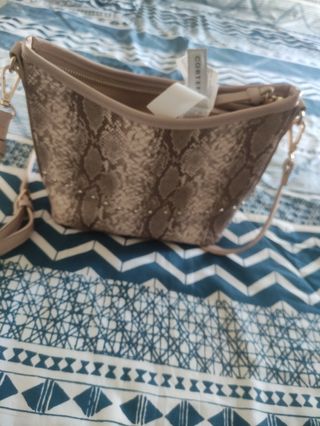 Bolso Cortefiel Serpiente Beige