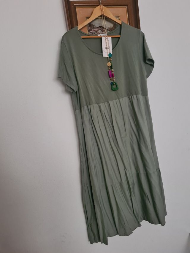 Vestido verde primavera XL/XXL.19.90