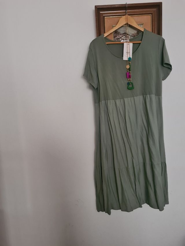 Vestido verde primavera XL/XXL.19.90