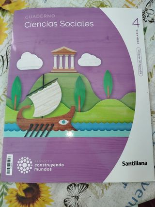 Cuaderno de sociales 4 primaria de Santillana