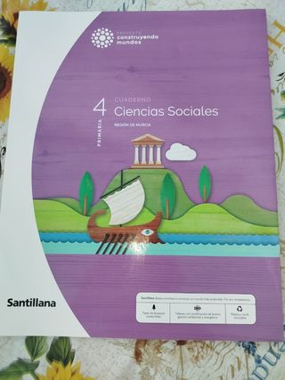 Cuaderno de sociales 4 primaria de Santillana