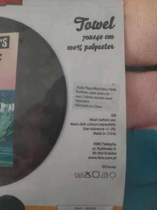 Toalla Mickey Mouse Disney 70x140cm
