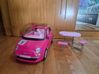 Coche Barbie + mesa picnic