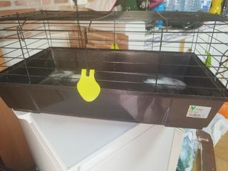 Jaula roedores grande negra, falta el comedero