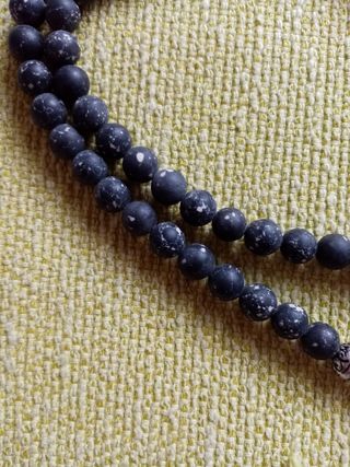 Collana uomo - Pietre nere & argento