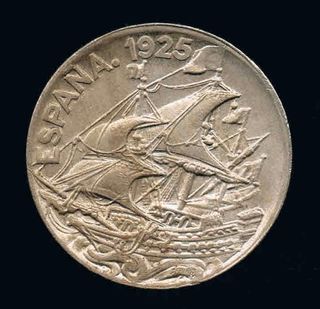 25 CÉNTIMOS 1925 ALFONSO XIII SC BRILLO ORIGINAL