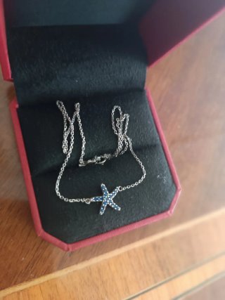 Colgante estrella Plata Ley 925 con circonitas.