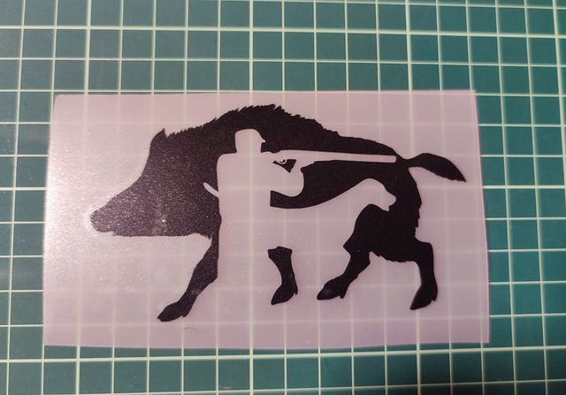 Pegatinas vinilo caza jabalí