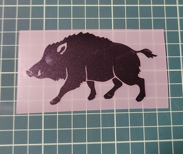 Pegatinas vinilo caza jabalí