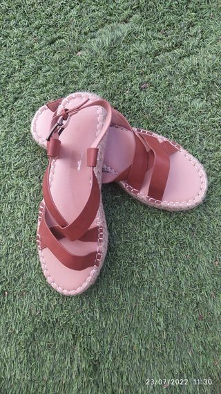 Sandalias esparto Women's Secret marrón