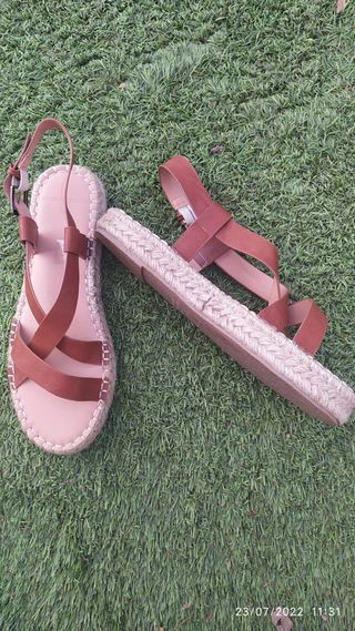 Sandalias esparto Women's Secret marrón