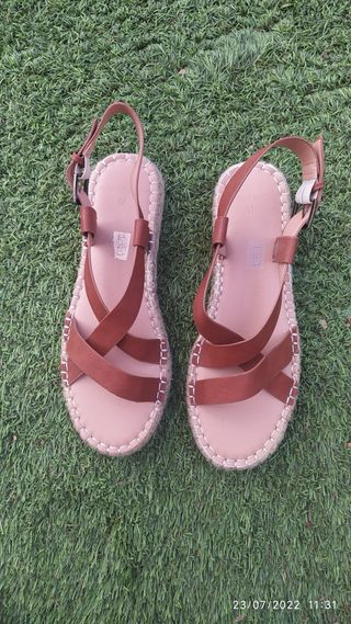 Sandalias esparto Women's Secret marrón