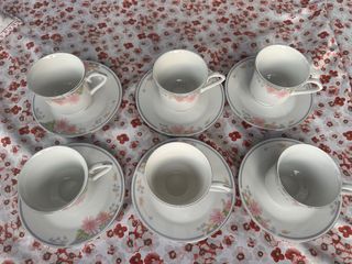Set 6 tazze tè da te in porcellana