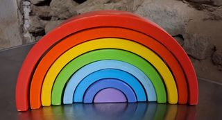 Arco iris Waldorf de madera
