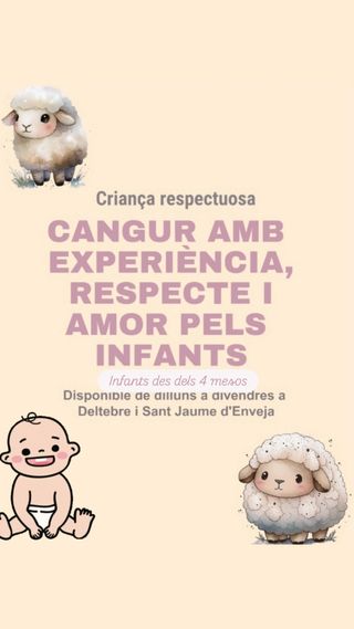 Cangur amb experiencia i amor pels infants