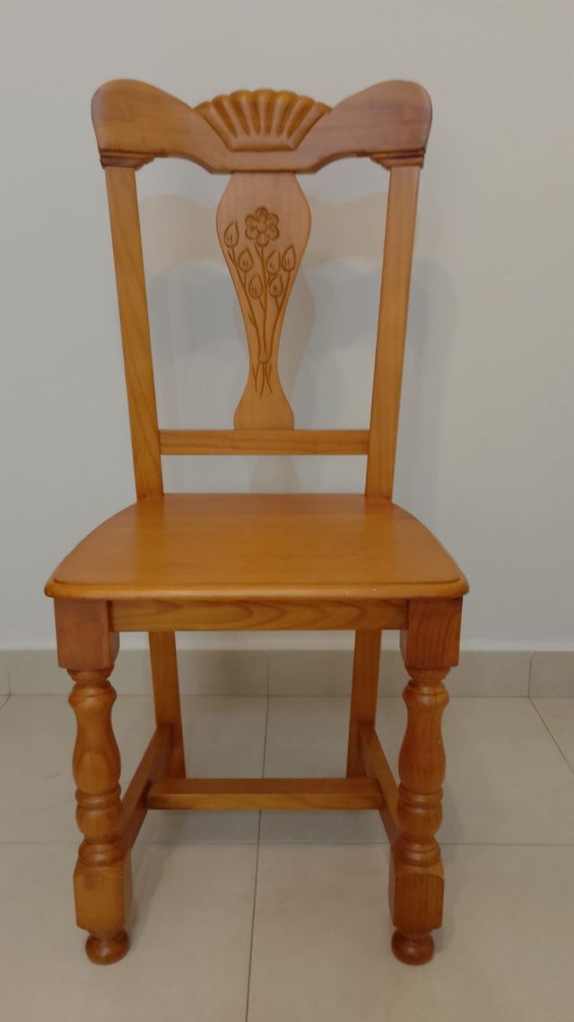 6 sillas de madera de roble