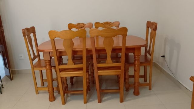 6 sillas de madera de roble