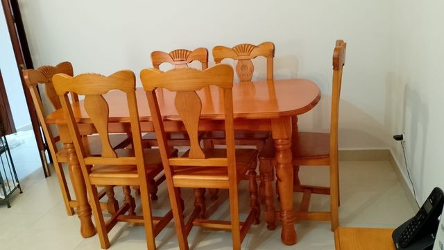 6 sillas de madera de roble