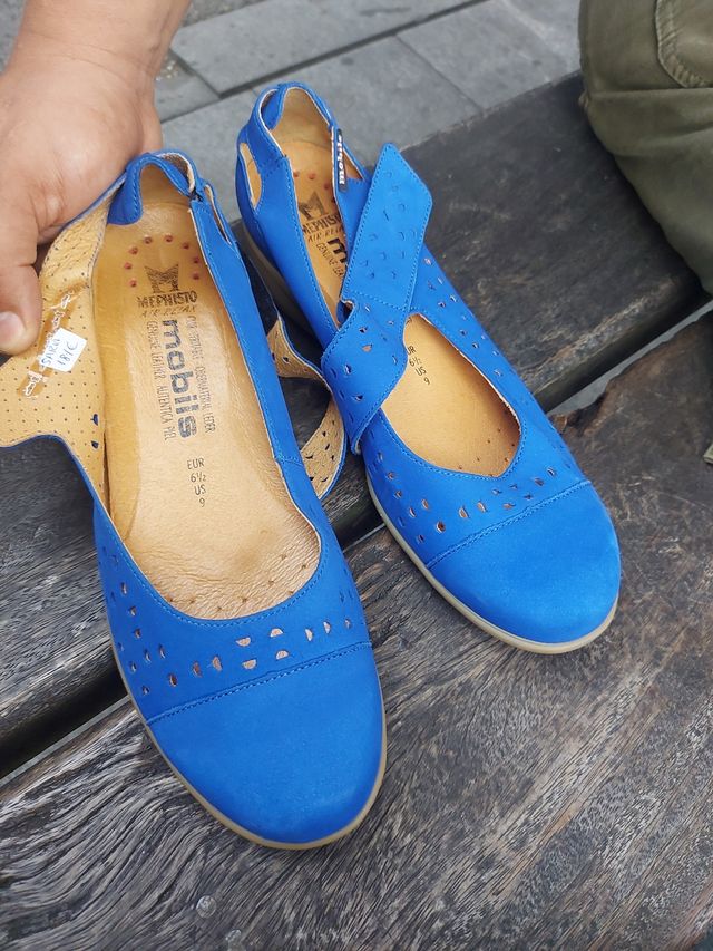 Mephisto Mobils: Scarpe da sera blu, taglia 40