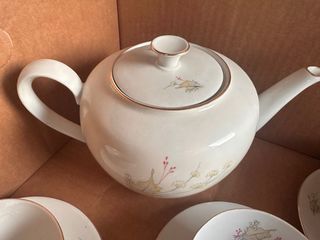 Set te porcellana 15pz oro bianco