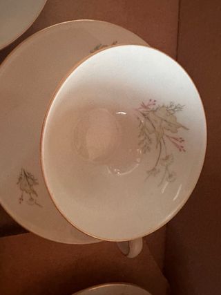 Set te porcellana 15pz oro bianco