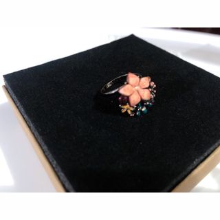 Anillo flores multicolor ajustable