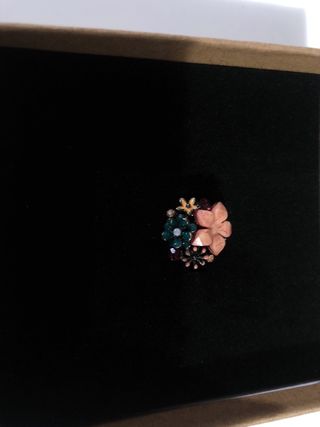 Anillo flores multicolor ajustable