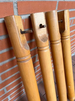 4 Patas fuertes para Mesa hechas de Madera de Pino