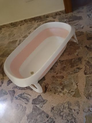 Bañera bebé plegable rosa