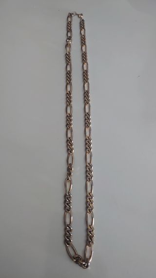 Cadena acero bicolor oro-plata