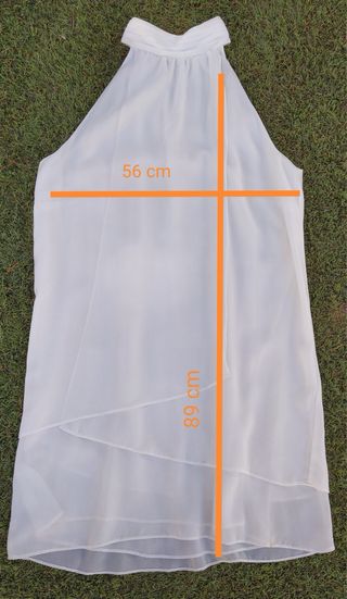 Vestido Blanco Zara - Cuello Halter