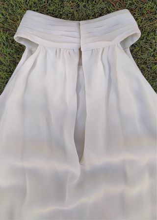 Vestido Blanco Zara - Cuello Halter