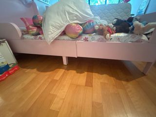 Cama infantil extensible Ikea Busunge rosa