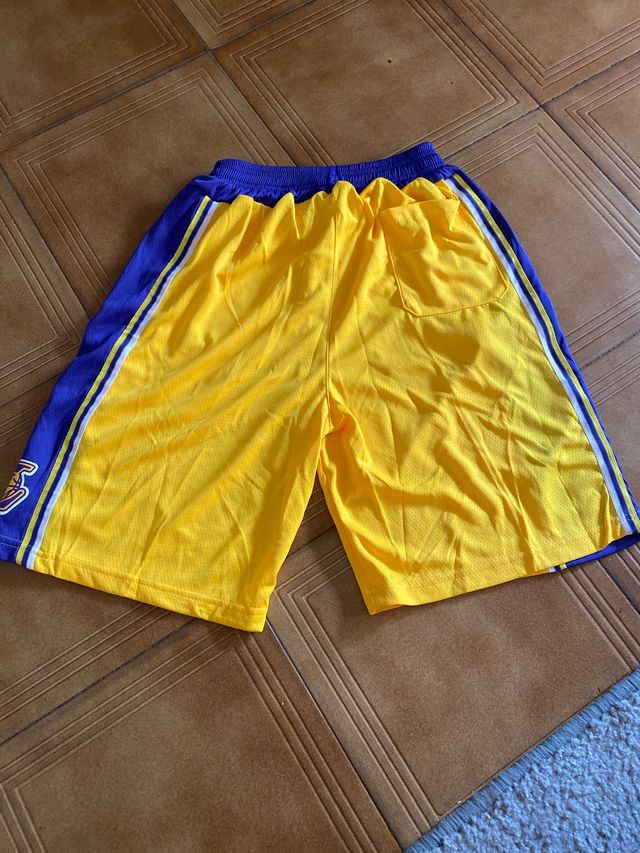 Shorts Lakers Amarillos-Morados