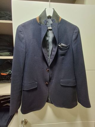 Americana Azul Marino Hombre