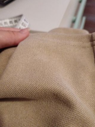 Pantalones campana beige mujer