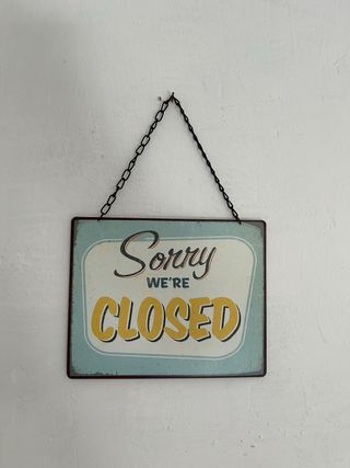 Cartel vintage OPEN/CLOSED