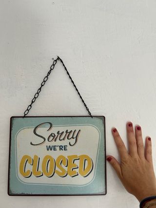 Cartel vintage OPEN/CLOSED