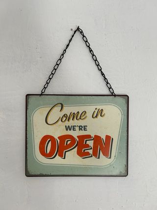 Cartel vintage OPEN/CLOSED