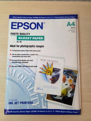 Papel Fotográfico Epson Brillante A4 - 20 Hojas