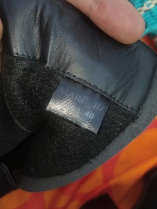 Botines plataforma negros, talla 40