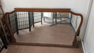 Espejo antiguo de madera