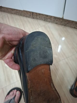 Mocasines negros piel 46 hechos a mano