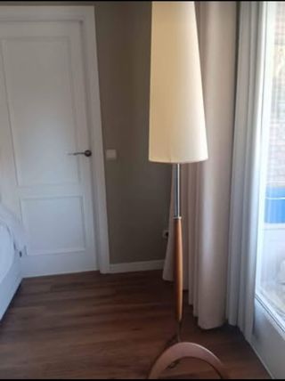 Lámpara pie vintage - Madera y metal