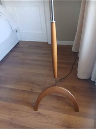 Lámpara pie vintage - Madera y metal