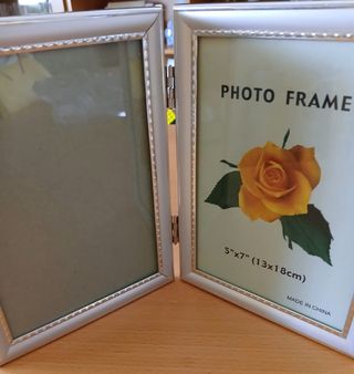Portafoto doppio 5x7" (13x18cm) in silverplate