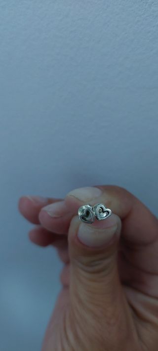 Pendientes corazón plata 925