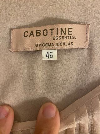 Vestido CABOTINE beige y dorado