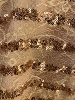 Vestido CABOTINE beige y dorado