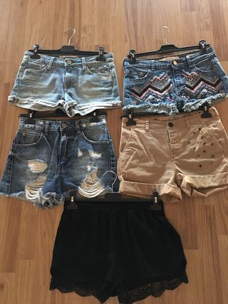 5 PANTALONES CORTOS DE VARIAS MARCAS 